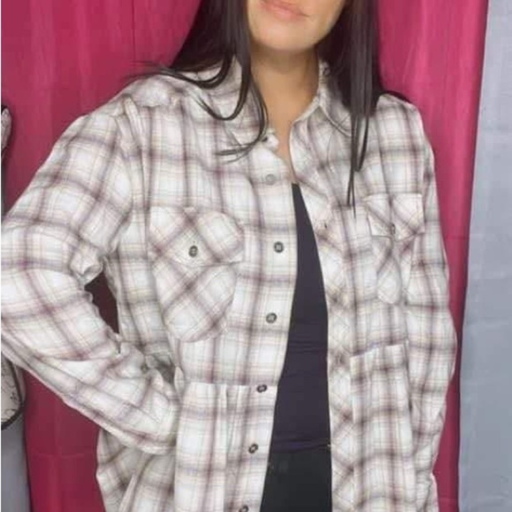 Plaid Button-Up Shirt